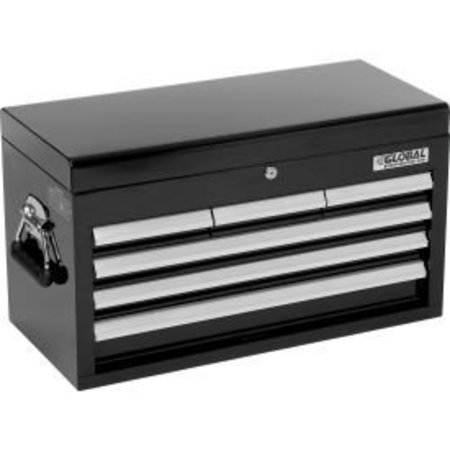 GLOBAL EQUIPMENT Tool Chest, 6 Drawer, Black EP222-6BX BLACK